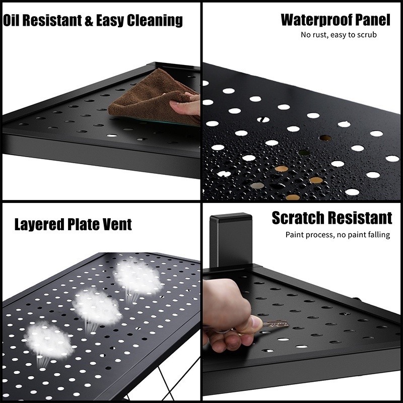 JAMIN MURAH E-TIFE Rak Besi Lipat Rak Sunsun Besi Rak Besi Siku 5 Susun Rak Besi Susun 5 Tingkat(BIS