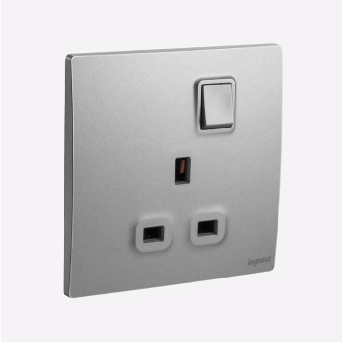 Legrand Stop Kontak AC Malia Sense 13A-250V Dark Silver