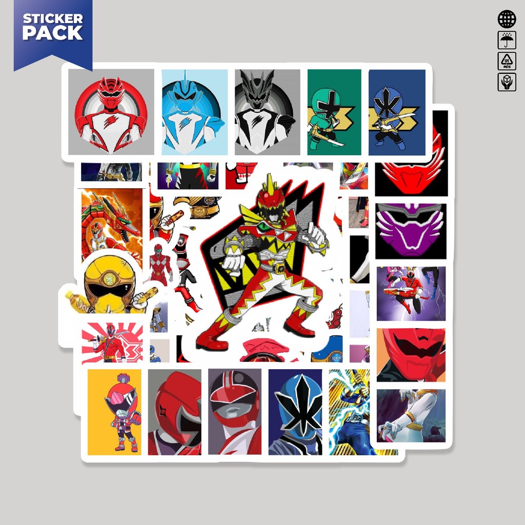 

[100PCS]Stiker Pack Stiker Mighty Morphin Power Rangers Aesthetic Vinyl Anti Air Dekorasi Sticker Laptop Buku Journal Koper Helm Casing HP Gitar Helm Skateboard