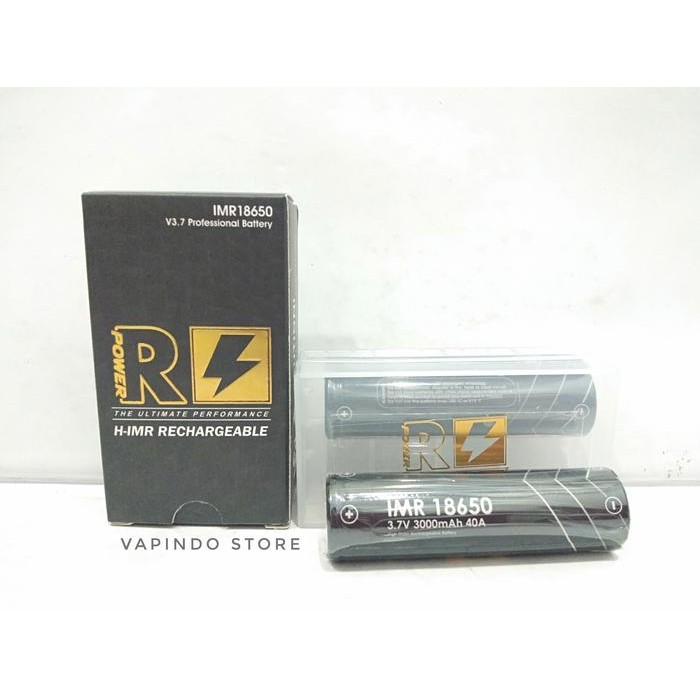BATTERY R POWER BLACK 18650 3000MAH 40A BATERAI