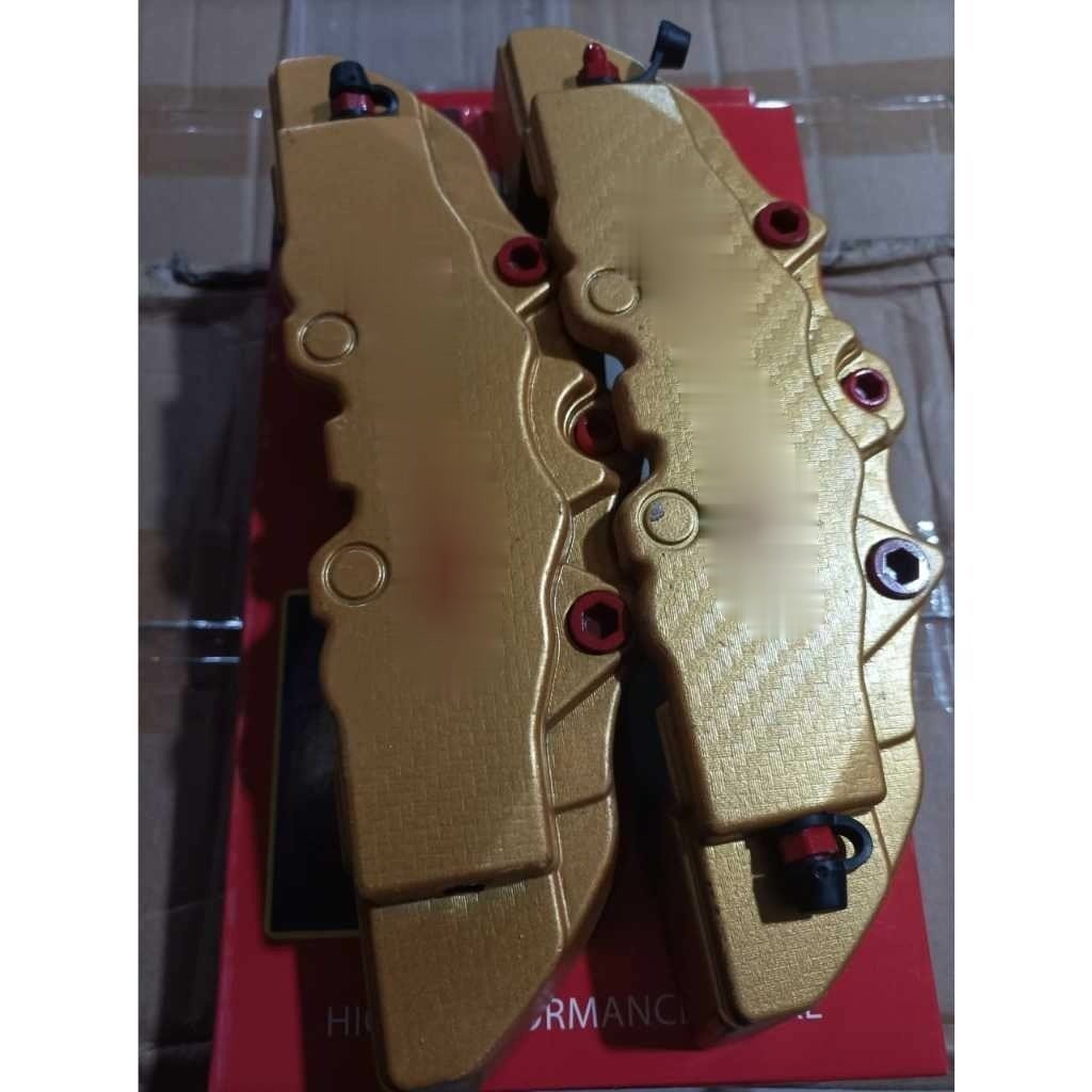 Cover Disk Brake Kaliper Rem Mobil Gold Carbon