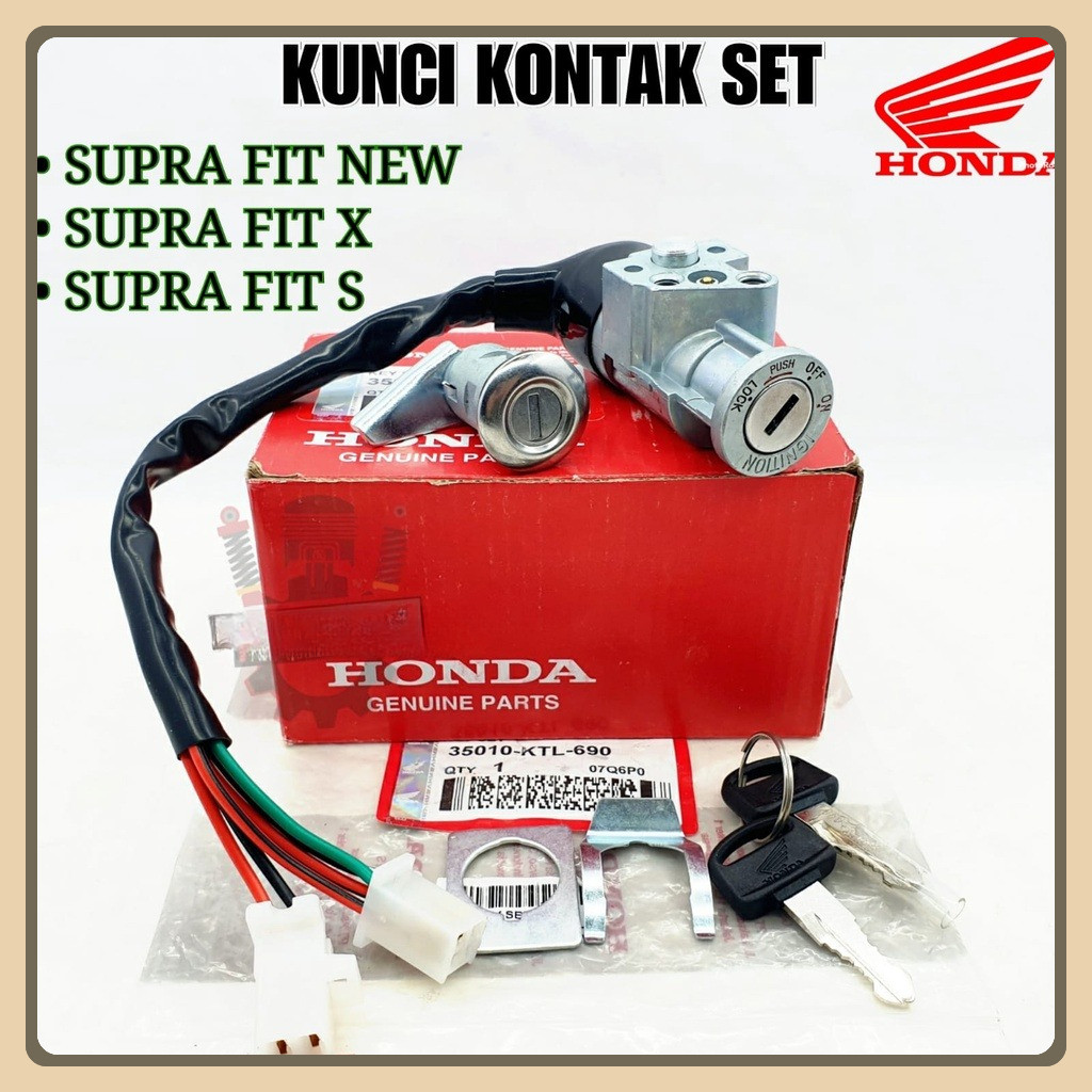 Kunci Kontak Supra Fit New Fit X Fit S Set Komplit Original Honda Keyset Honda Supra Fit Kunci Konta