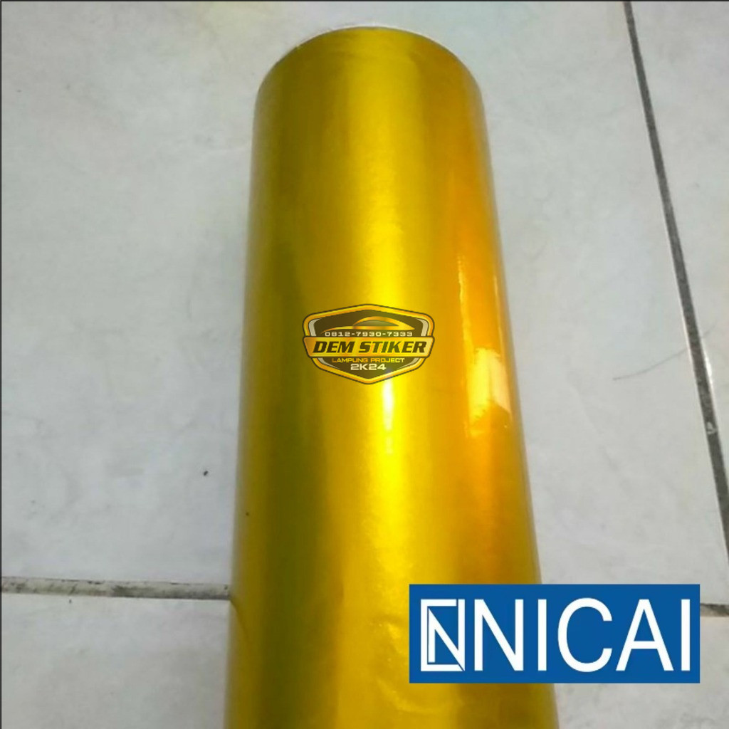 Skotlet Sticker NICAI Kuning Metalik Candy Skotlet Biru Metalik Candi Glossy