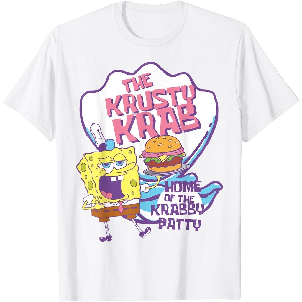 Baju Kaos Dewasa Spongebob Squarepants Pastel Krusty Krab