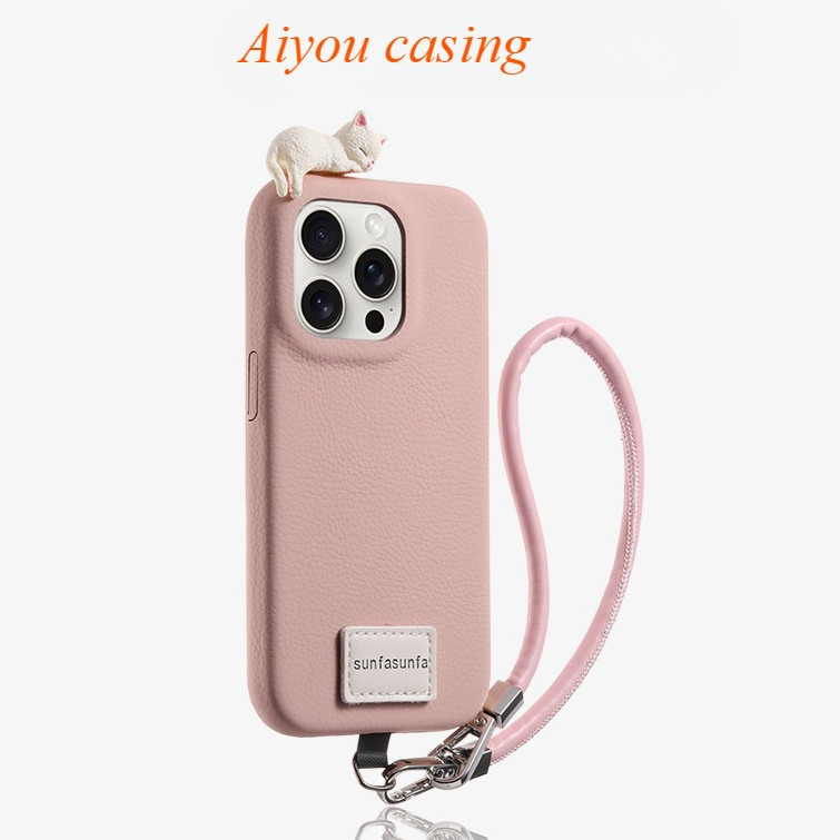 Off-white full-inclusive three-dimensional cat Apple 18promax mobile phone case new Apple 13 14 15 1