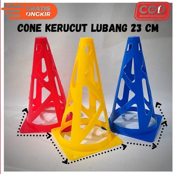 Cone Kerucut Penanda bola 23 cm Cone Kerucut Olahraga Cone Kerucut Bola 23cm