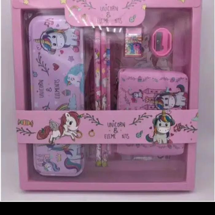 

STUDY SET STATIONERY SET /ALAT TULIS SEKOLAH KARAKTER UNICORN