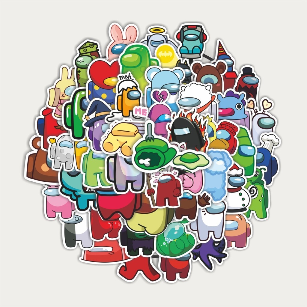 

Sticker Pack Stiker Kartun Game Among Us | Sticker TUMBLR | Stiker LAPTOP KOPER HELM