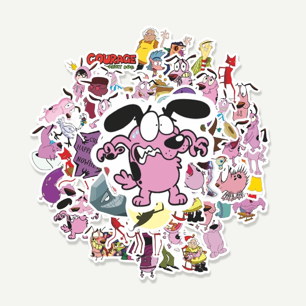 

Sticker Pack Sticker Kartun Courage The Cowardly Dog Sticker | Sticker TUMBLR | Stiker LAPTOP KOPER HELM