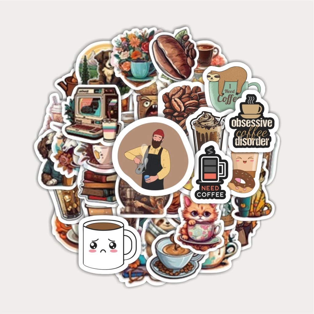 

Sticker Pack Stiker Coffe Art [Seni Kopi] | Sticker TUMBLR | Stiker LAPTOP KOPER HELM
