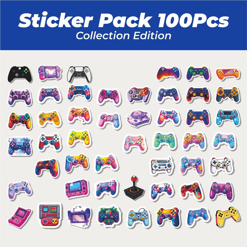 

Hot Stiker Gamepad Lucu Anti Air Stikers Berperekat Waterproof Sticker Decal Buat Motor Helm Buku Journal Koper Casing HP Laptop Botol Minum