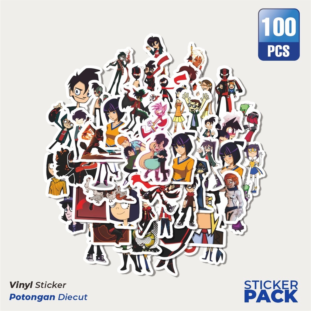 

100 PCS STIKER Kartun Randy Cunningham Waterproof Aesthetic- Untuk Laptop, Motor, dan Helm - Paper Stationery Pack