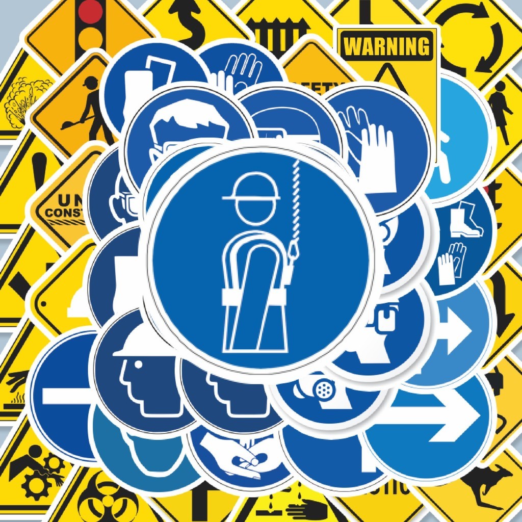 

100PCS Lucu Stiker Keselamatan & Simbol Operasional 2 Stiker Aesthetic Stiker Anti Air Stikers Berperekat Waterproof sticker decal buat Motor Helm Buku Journal Koper Casing HP Laptop Botol Minum Hadiah anak