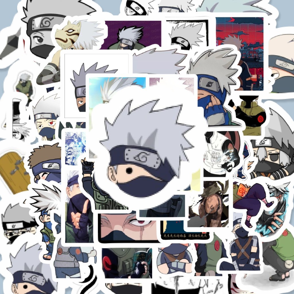 

100PCS Lucu Stiker Anime Hatake Kakashi Stiker Aesthetic Stiker Anti Air Stikers Berperekat Waterproof sticker decal buat Motor Helm Buku Journal Koper Casing HP Laptop Botol Minum Hadiah anak