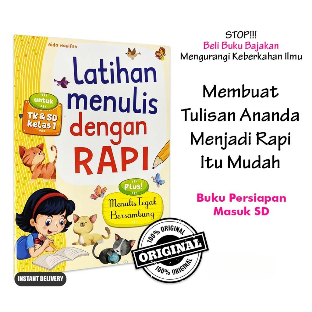 Buku Belajar Menulis - Latihan Menulis Dengan Rapi Untuk TK & SD