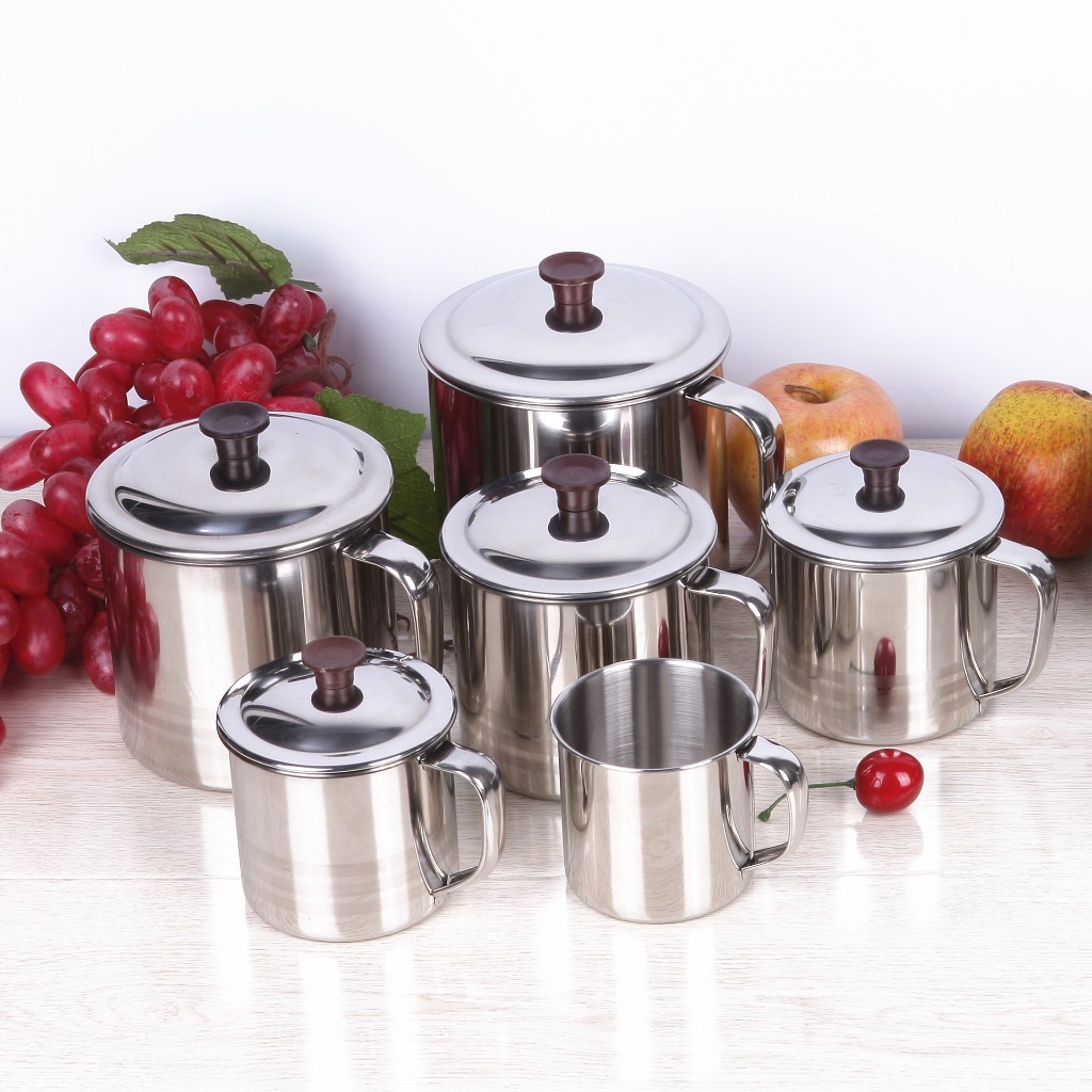 Mug Stainless Steel Mug Kopi Gelas Air Minum Cangkir Teh Wadah Tahan Panas