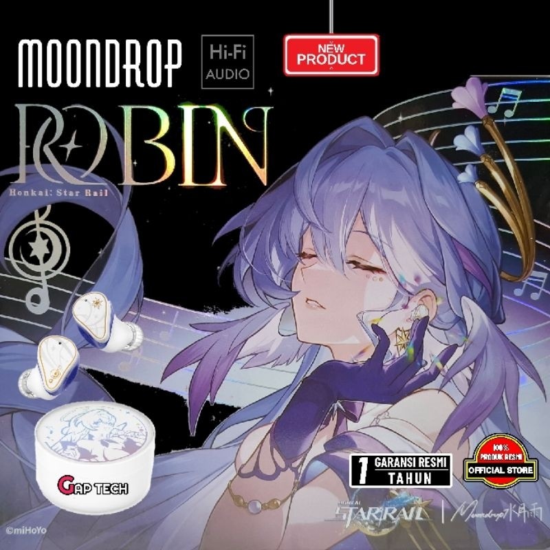 Moondrop x Honkai : Star Rail Robin Hi-Fi Hybrid Dynamic Driver + Planar Driver ANC True Wireless St