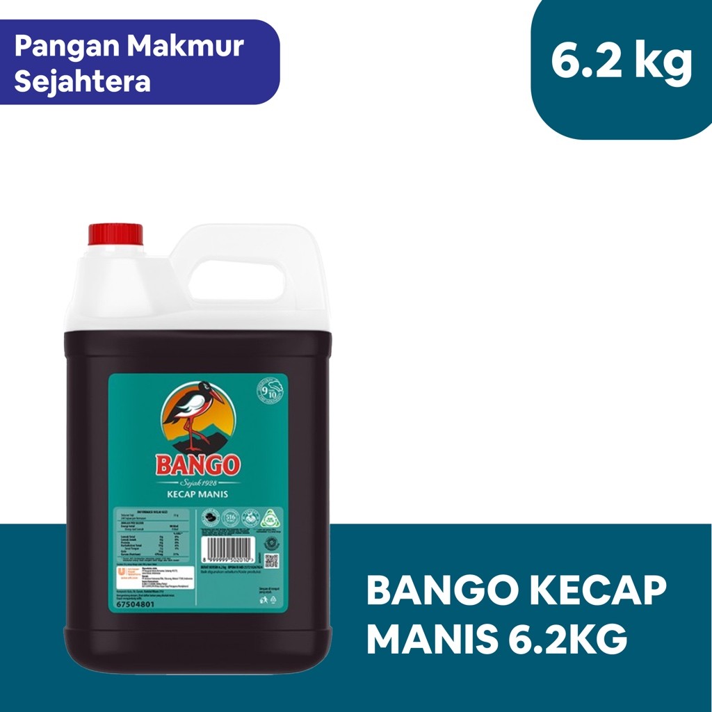 

BANGO - KECAP MANIS KEMASAN JERIGEN 6.2KG (KEMASAN BARU TUTUP JERIGEN BERWARNA PUTIH)