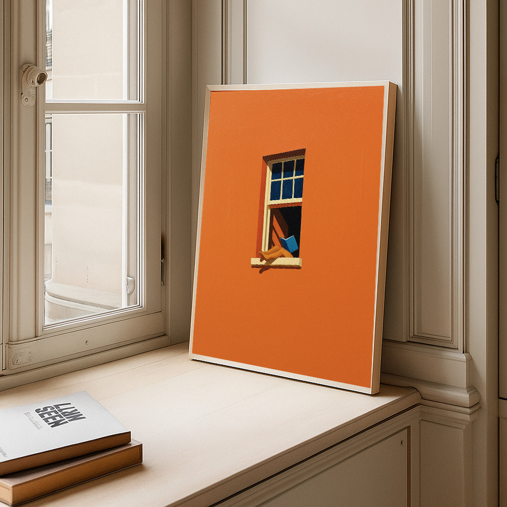 

Funny Bold Minimalist Poster Reed Books Canvas Wall Print Warm Sunny Colorful Pictures For Living Room Bedroom Decoration