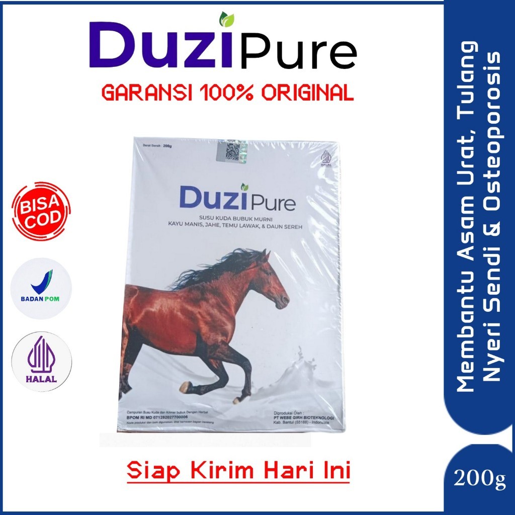 

Duzi Pure Original Susu Kuda Mengobati Osteoporosis Nyeri Sendi Asam Urat Rematik Tulang dan Sendi