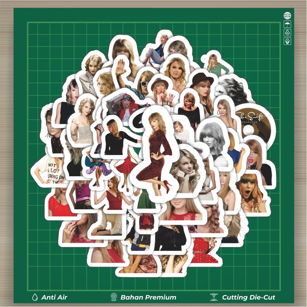 

HOT 50 PCS STIKER Sticker Taylor Swift Sticker Stiker Fashion Cars Decal Dingin Kartu Album Custom Vinyl Anti Air- Sticker Aesthetic Buku Journal Koper Casing HP Tablet Laptop Helm Motor Botol Minum