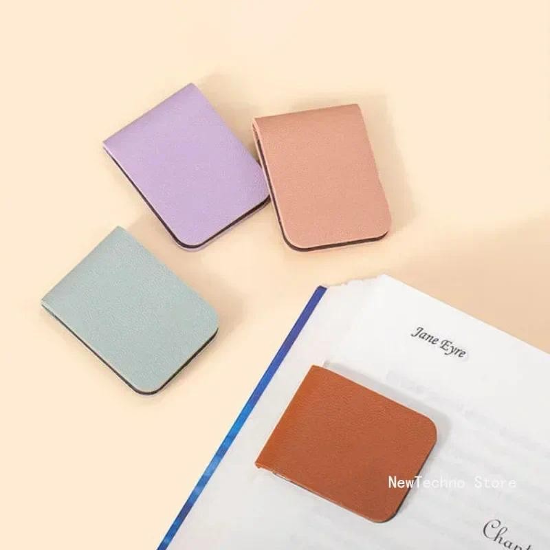 

Fashionable Leather Magnetic Bookmark Clip Cross-Border Same Style Book Page Marker Wallet Account Statement Clip Magnetic Money