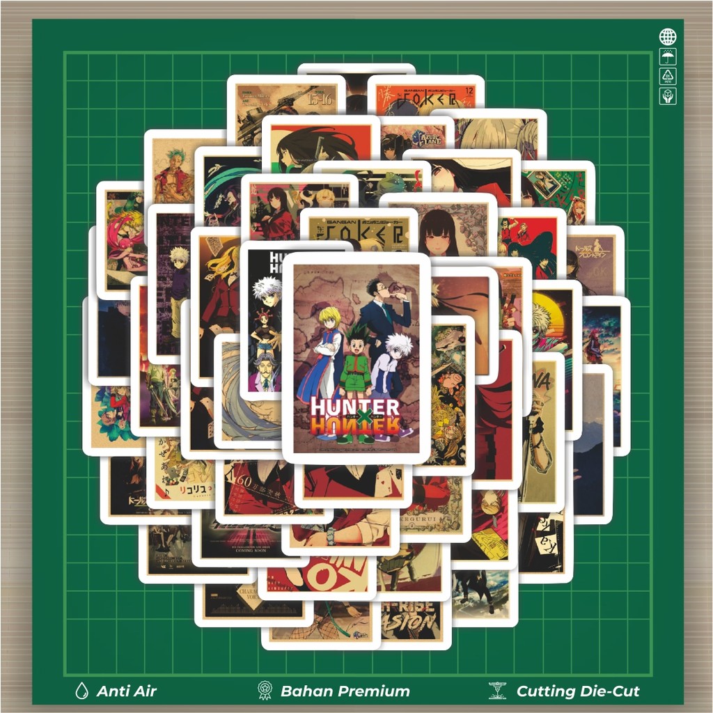 

HOT 50 PCS STIKER Stiker Poster Kertas Kraft Motif Kartun Anime Dekorasi Lucu Kreatif untuk Notebook, Skateboard, HP