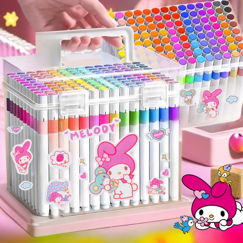 

Sanrio Cinnamoroll Cartoon Acrylic Marker Paintbrush For Kindergarten Students Paper-Tight Stackable Children'S Color Pen Set