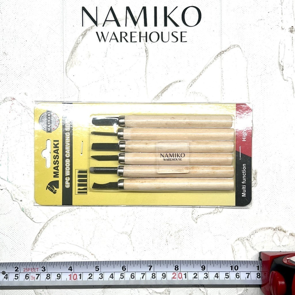 

GROSIR 12 set MASSAKI tatah ukir pahat set gagang kayu NAMIKO WAREHOUSE
