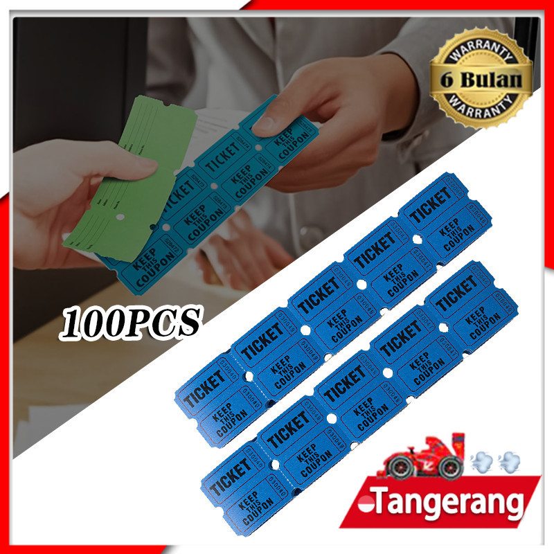 

Promo 100Pcs Raffle Ticket Tiket Event Menulis Voucher Diskon Tiket Wisata Universal Tiket Konser