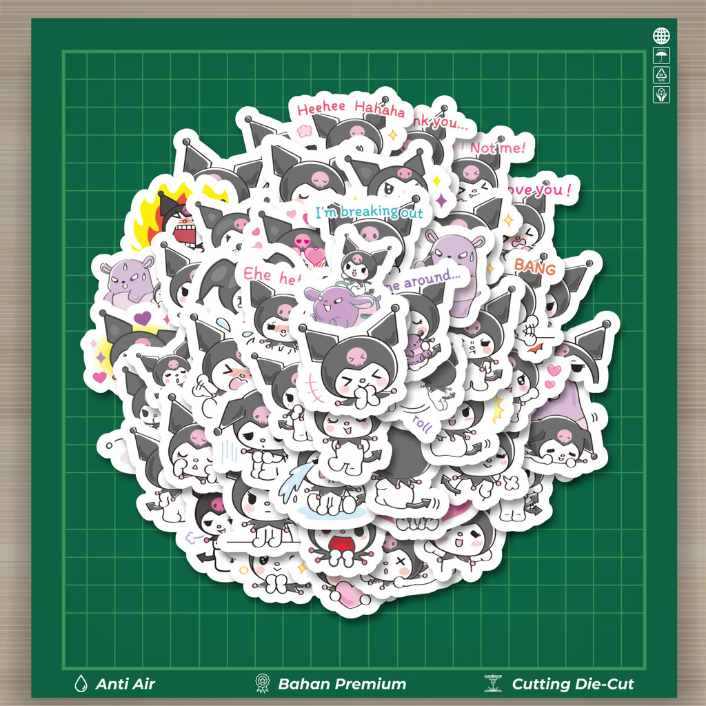 

HOT 50 PCS STIKER Stiker Kartun Kuromi Versi 2 Stiker Fashion Cars Decal Dingin Kartu Album Custom Vinyl Anti Air- Sticker Aesthetic Buku Journal Koper Casing HP Tablet Laptop Helm Motor Botol Minum