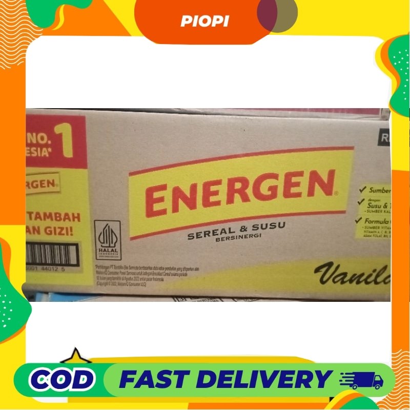 

PIOPI Energen Vanilla 1 kardus isi 16 Renteng