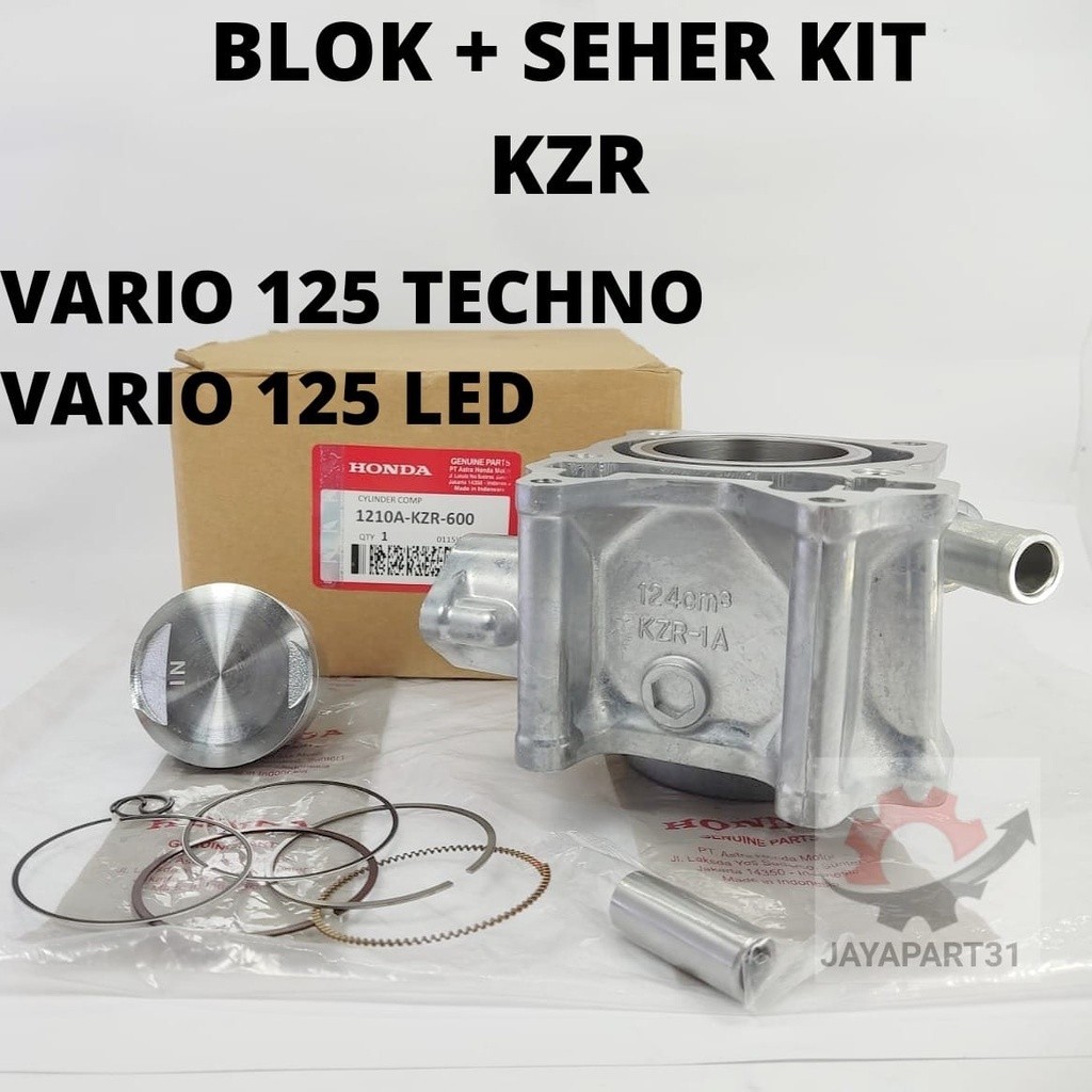 BLOK SEHER + PISTON KIT HONDA KZR ORIGINAL VARIO 125 LED VARIO 125 TECHNO