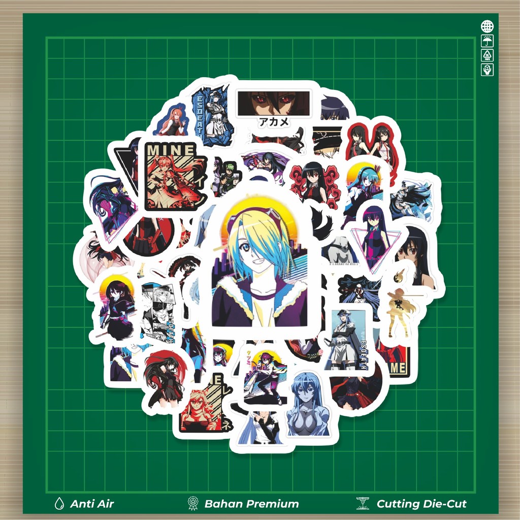 

HOT 50 PCS STIKER Stiker Anime Akame Ga Kill Stiker Fashion Cars Decal Dingin Kartu Album Custom Vinyl Anti Air- Sticker Aesthetic Buku Journal Koper Casing HP Tablet Laptop Helm Motor Botol Minum