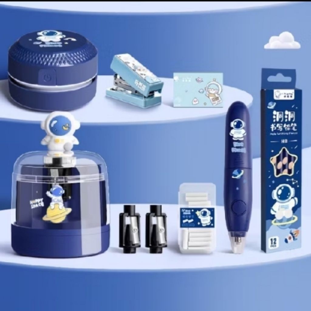 

Paket Alat Tulis Elektronik / Electronic Stationery Set Rautan Penghapus Vacuum PencilCO