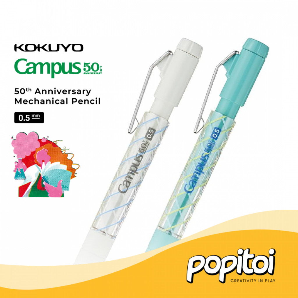 

Kokuyo 50th Anniversary Easy to Hold Hexagonal Grip Mechanical Pencil 0.5 mm Pensil Mekanik CetekanCO