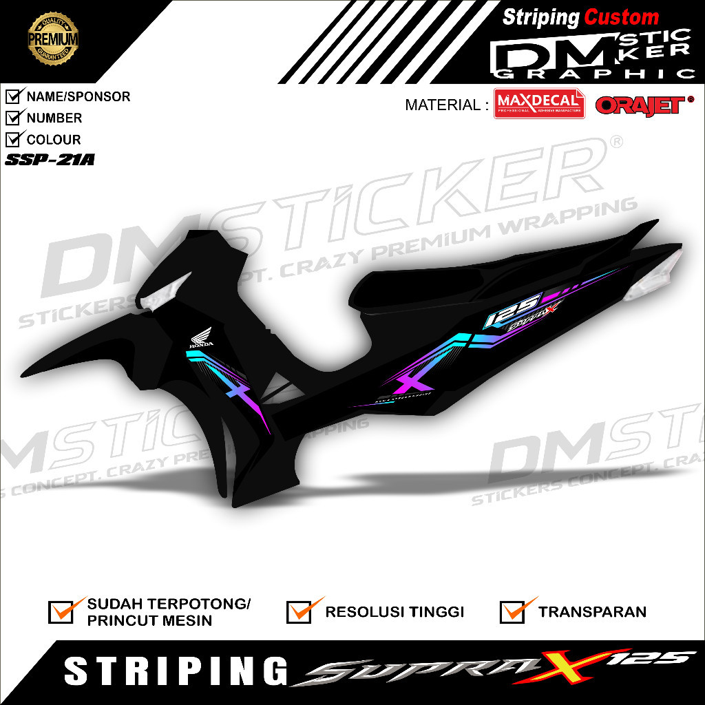 Striping Variasi Honda Supra X 125 2008 2018 Terlaris