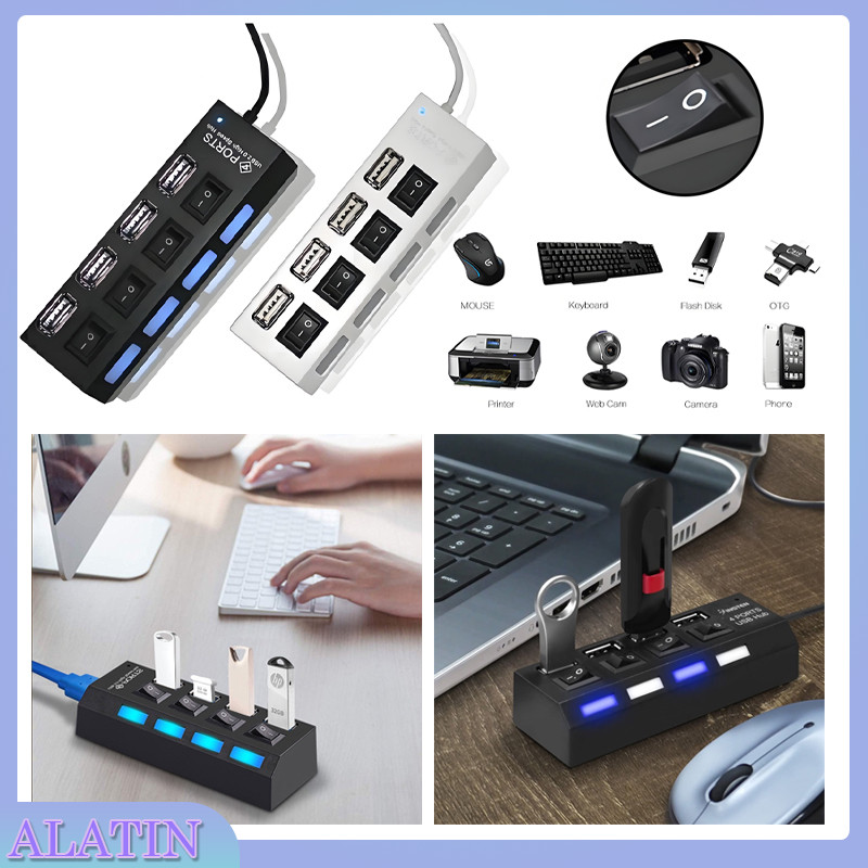 Colokan Konektor Extender Flashdisk Mouse Keyboard / Handphonetiam Usb Hub Saklar