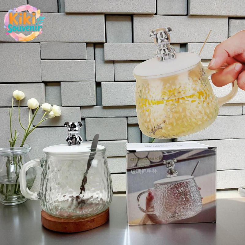 GROSIR Souvenir Gelas Mug Beruang Cangkir Bear Box Ori Pabrik 250ml & 350ml