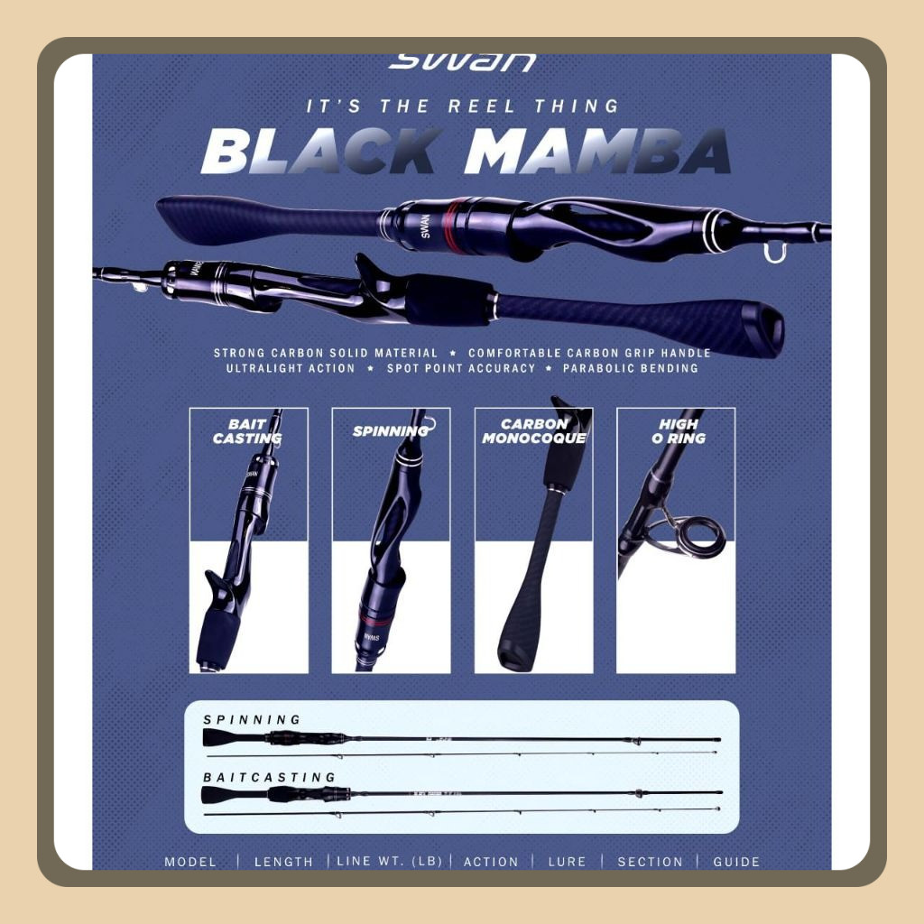 JORAN PANCING SPINNING SWAN BLACK MAMBA CARBON UL