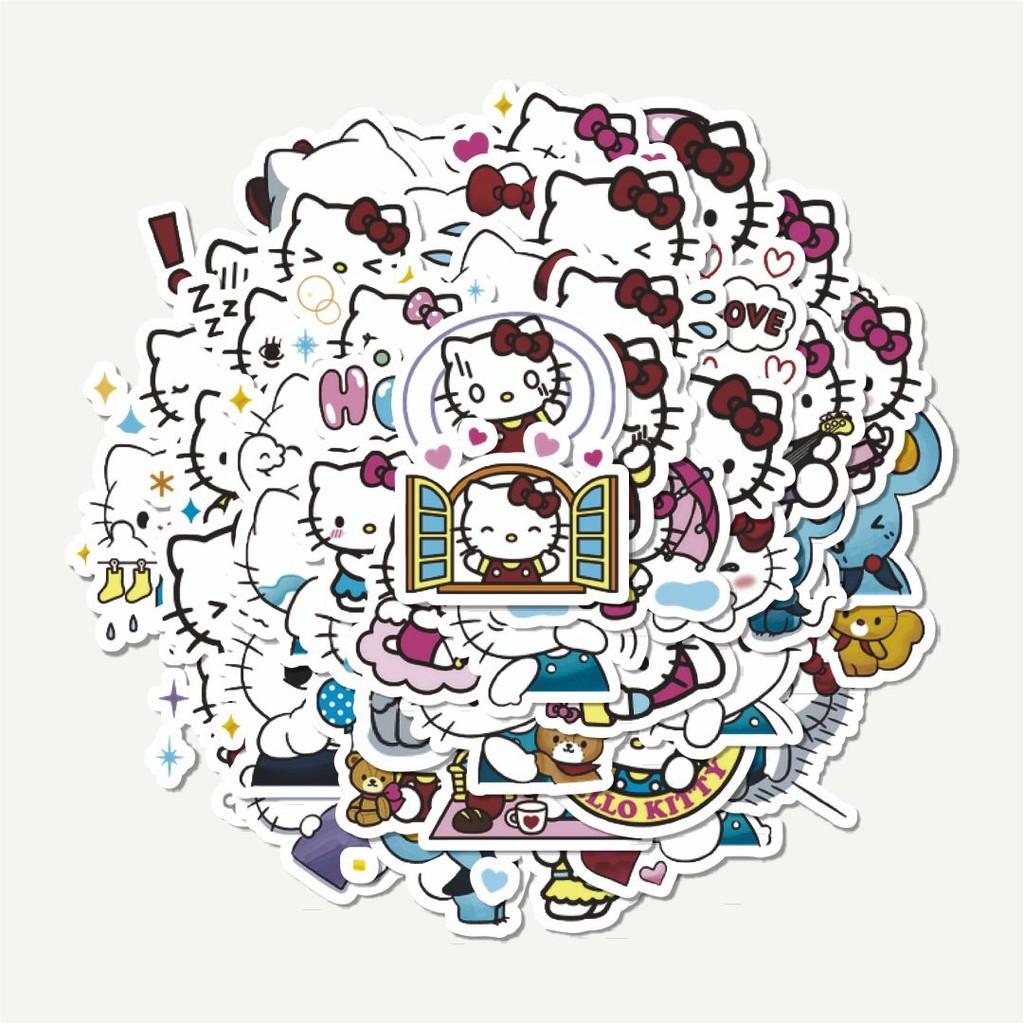 

Sticker Pack Stiker Kartun Hello Kitty V2 | Sticker TUMBLR | Stiker LAPTOP KOPER HELM