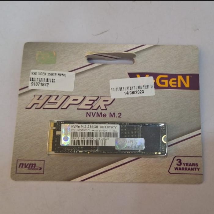 SSD NVME 512GB HYPER VGEN - 256GB