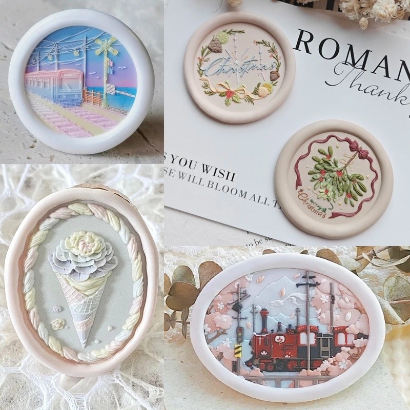 

3D New Wax Seal Stamp Embossed Seal Stamp Copper Head Relief Sealing Wax Stamp Fire Paint Seal For Envelope Scrapbook