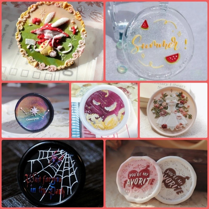 

Mushroom Little Dress Dress Big Cake Embossed Envelope Seal Stamp Diy Toys Creative Stamp Lacquer Seal Copper Seal Head Rabbit