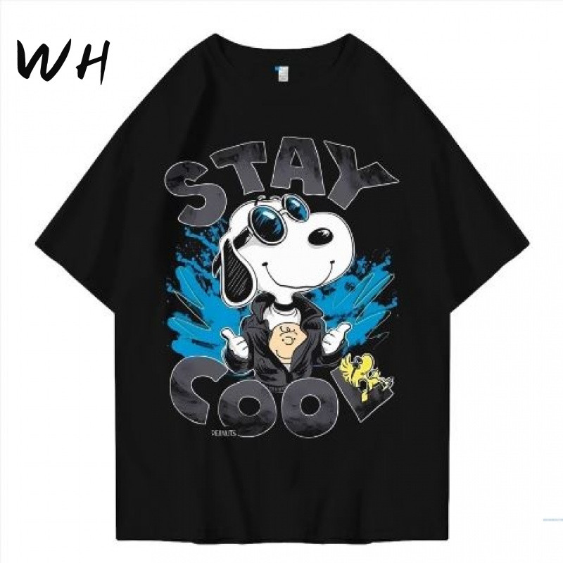 WH Kaos lengan pendek terbaru/Kaos kasual pria/Kaos kasual wanita/Baju longgar/Kebutuhan sehari-hari