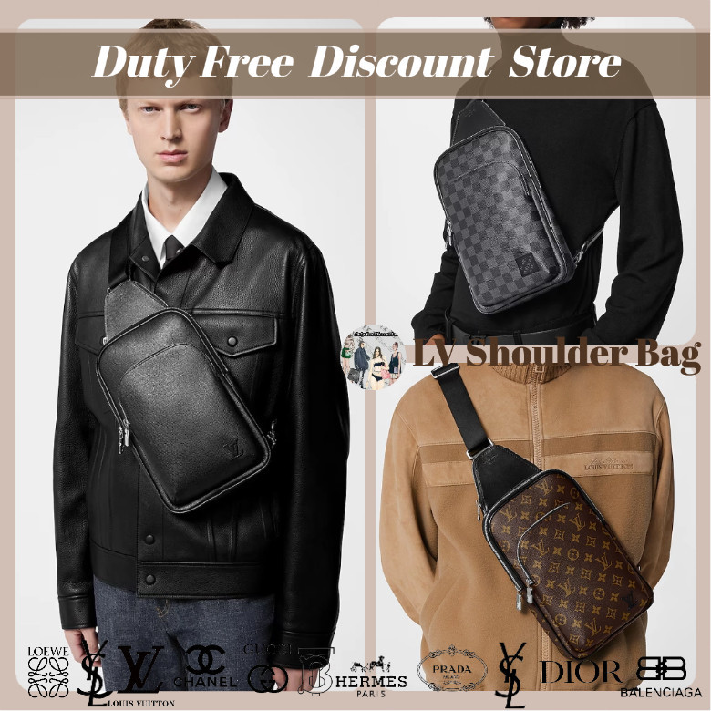 Tas Pria LV Tas Louis Vuitton AVENUE NM Tas Dada Pria Crossbody Bag Garansi Dua Tahun Asli