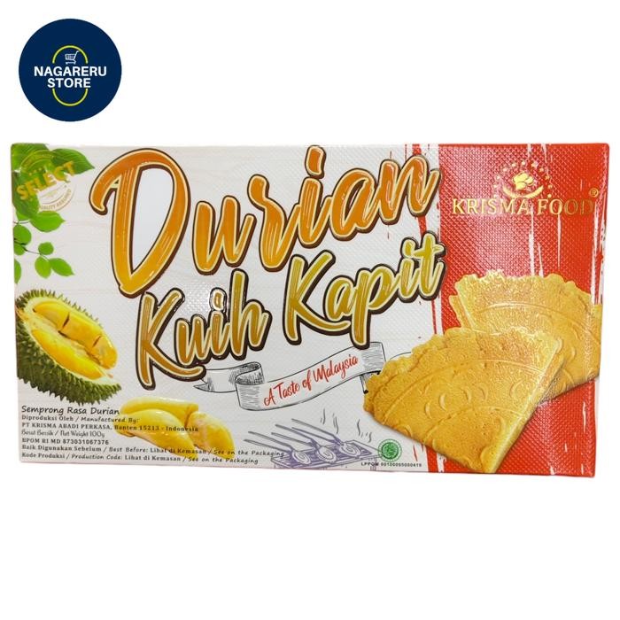

Krisma food durian kuih kapit (semprong rasa durian) 100gr