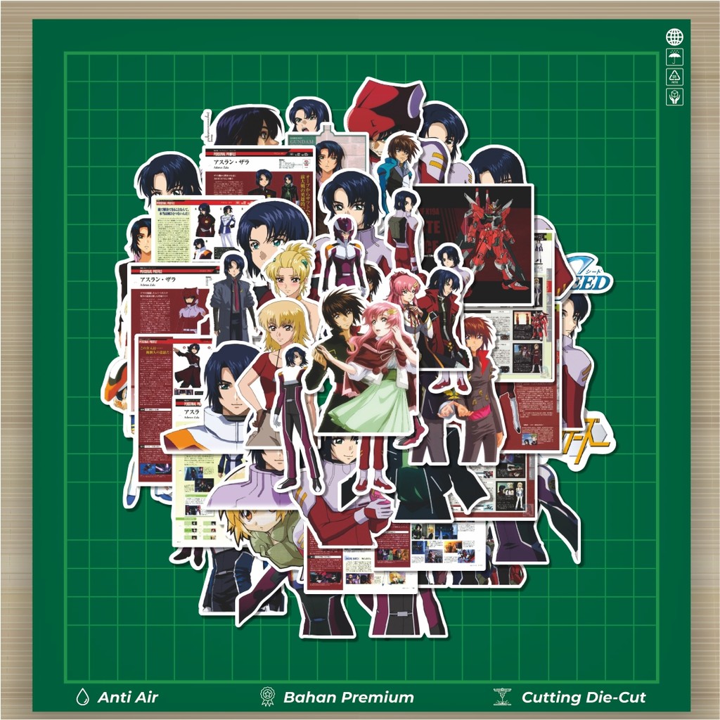 

HOT 50 PCS STIKER Stiker Anime Gundam Seed Atrun Zala Cagalli Yula 2 Stiker Fashion Cars Decal Dingin Kartu Album Custom Vinyl Anti Air- Sticker Aesthetic Buku Journal Koper Casing HP Tablet Laptop Helm Motor Botol Minum