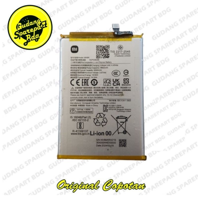 Baterai Redmi A3 BN5R Original Copotan