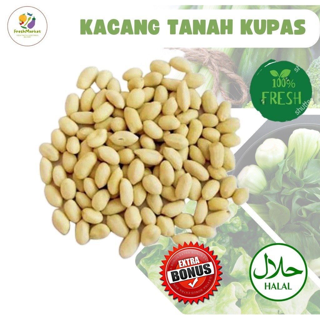 

Kacang Tanah Kupas 250 Gram Sayurinstant